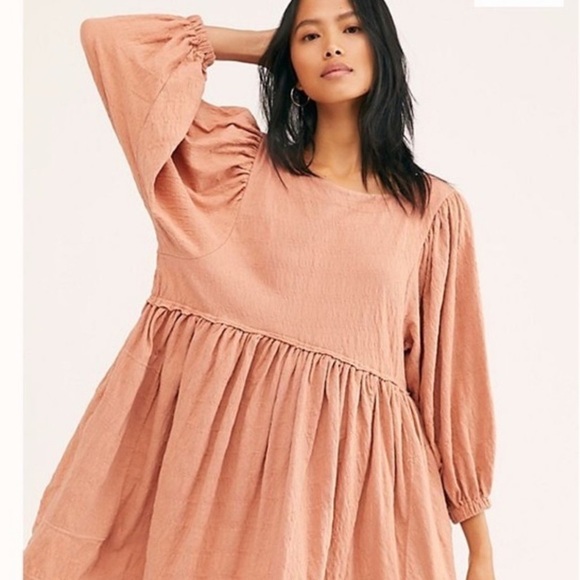 Free People Peach Mini Dress - Picture 2 of 7
